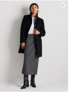 NWOT Quince Wool Cashmere Cocoon Coat – Black – Large (304)